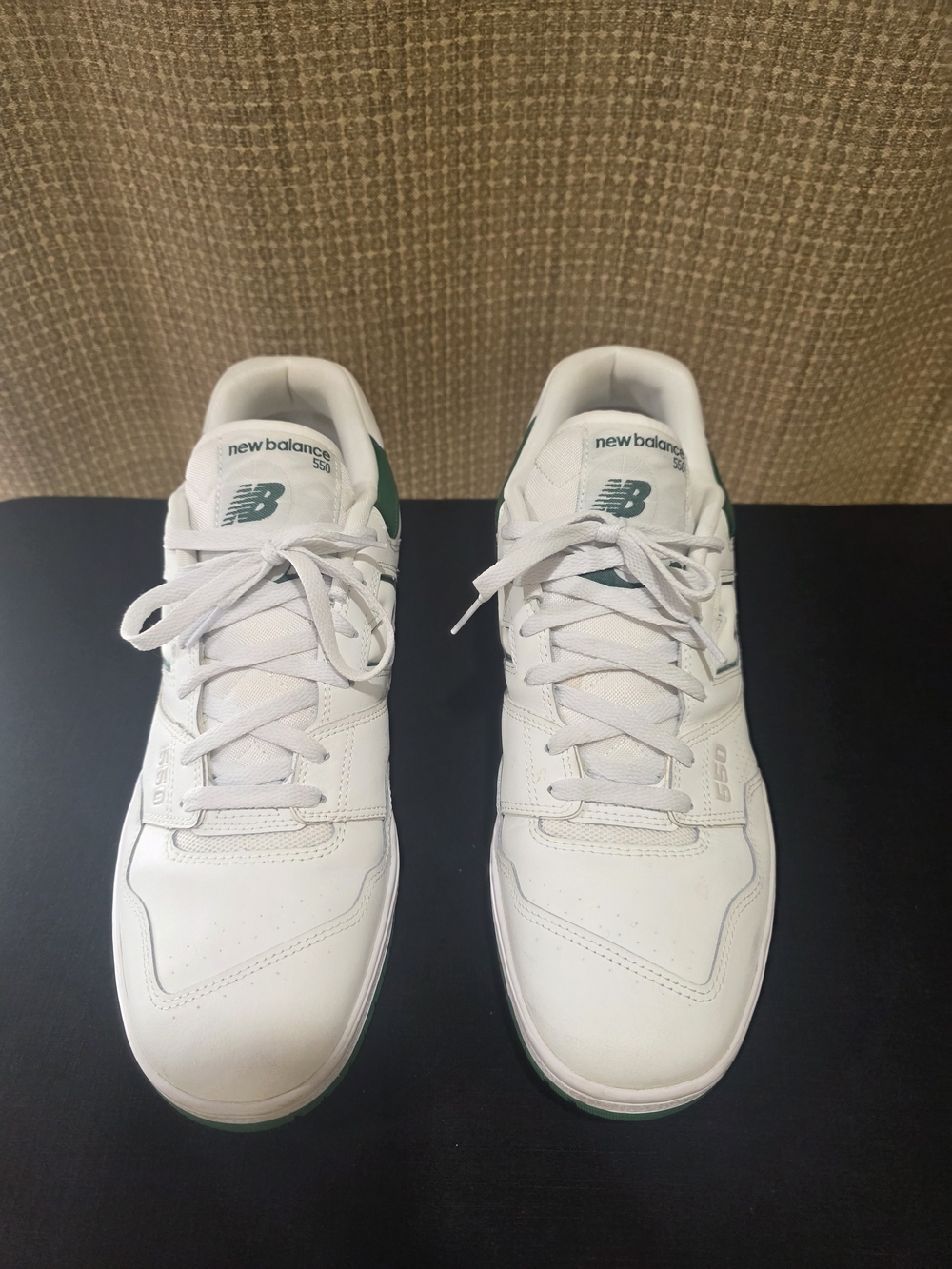 New Balance Men’s White Sneakers with Green Details